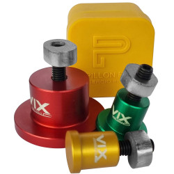 Kit cola fria com 3 ventosas e uma cola fria dourada box de silicone