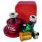 Kit cola fria com 3 ventosas e uma cola fria vermelha box de silicone